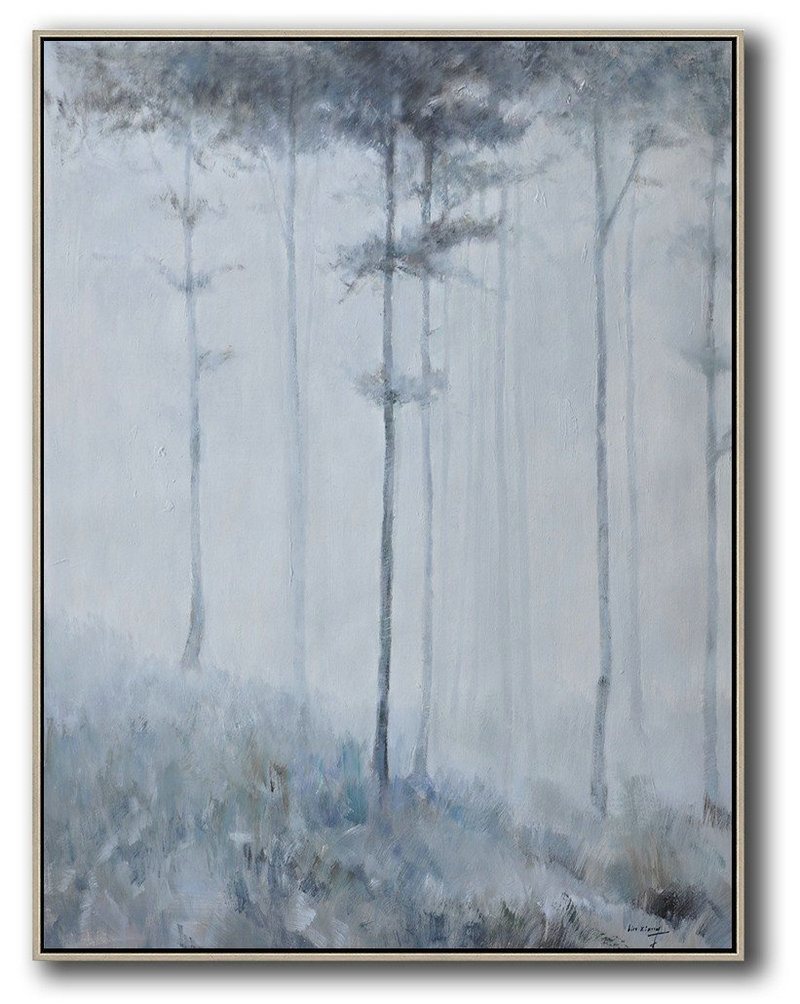 Oversized Canvas Art On Canvas,Oversized Abstract Landscape Painting,Huge Abstract Canvas Art,White,Grey,Black.etc